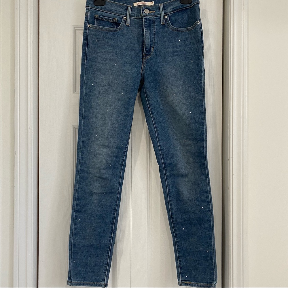 Levi’s 311 Shaping Skinny Jeans with silver studs